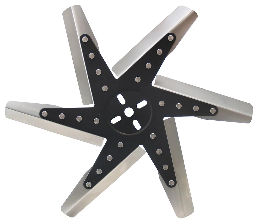 19117 – DERALE Cooling Fan, Flex Fan 17 Inch Diameter x 1-1/8 Inch Depth 6 Blade Standard Rotation Stainless Steel Bl...